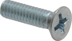 Value Collection - #8-32 UNC, 5/8" OAL Phillips Drive Machine Screw - Flat Head, Grade 2 Steel, Zinc-Plated Finish, Without Washer - USA Tool & Supply