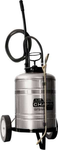 Chapin - 6 Gal Cart Sprayer - Stainless Steel Tank, Industrial Cart Sprayer - USA Tool & Supply