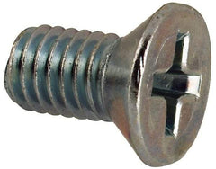 Value Collection - #10-32 UNF, 3/8" OAL Phillips Drive Machine Screw - Flat Head, Grade 2 Steel, Zinc-Plated Finish, Without Washer - USA Tool & Supply