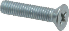 Value Collection - #10-32 UNF, 7/8" OAL Phillips Drive Machine Screw - Flat Head, Grade 2 Steel, Zinc-Plated Finish, Without Washer - USA Tool & Supply