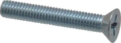 Value Collection - #10-32 UNF, 1-1/4" OAL Phillips Drive Machine Screw - Flat Head, Grade 2 Steel, Zinc-Plated Finish, Without Washer - USA Tool & Supply