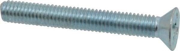 Value Collection - #10-32 UNF, 1-1/2" OAL Phillips Drive Machine Screw - Flat Head, Grade 2 Steel, Zinc-Plated Finish, Without Washer - USA Tool & Supply