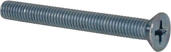 Value Collection - #10-32 UNF, 1-3/4" OAL Phillips Drive Machine Screw - Flat Head, Grade 2 Steel, Zinc-Plated Finish, Without Washer - USA Tool & Supply