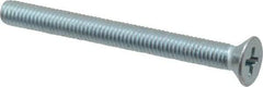 Value Collection - #10-32 UNF, 2" OAL Phillips Drive Machine Screw - Flat Head, Grade 2 Steel, Zinc-Plated Finish, Without Washer - USA Tool & Supply