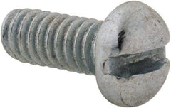 Value Collection - #5-40 UNC, 5/16" Length Under Head Slotted Drive Machine Screw - Round Head, Grade J82 Steel, Zinc-Plated Finish, Without Washer - USA Tool & Supply