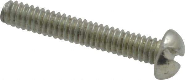 Value Collection - #5-40 UNC, 3/4" Length Under Head Slotted Drive Machine Screw - Round Head, Grade J82 Steel, Zinc-Plated Finish, Without Washer - USA Tool & Supply