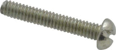 Value Collection - #5-40 UNC, 3/4" Length Under Head Slotted Drive Machine Screw - Round Head, Grade J82 Steel, Zinc-Plated Finish, Without Washer - USA Tool & Supply