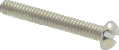 Value Collection - #5-40 UNC, 7/8" Length Under Head Slotted Drive Machine Screw - Round Head, Grade J82 Steel, Zinc-Plated Finish, Without Washer - USA Tool & Supply