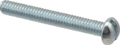 Value Collection - #5-40 UNC, 1" Length Under Head Slotted Drive Machine Screw - Round Head, Grade J82 Steel, Zinc-Plated Finish, Without Washer - USA Tool & Supply
