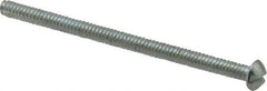 Value Collection - #6-32 UNC, 2-1/4" Length Under Head Slotted Drive Machine Screw - Round Head, Grade 2 Alloy Steel, Zinc-Plated Finish, Without Washer - USA Tool & Supply