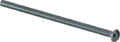 Value Collection - #6-32 UNC, 2-1/2" Length Under Head Slotted Drive Machine Screw - Round Head, Grade 2 Alloy Steel, Zinc-Plated Finish, Without Washer - USA Tool & Supply