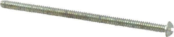Value Collection - #6-32 UNC, 2-3/4" Length Under Head Slotted Drive Machine Screw - Round Head, Grade 2 Alloy Steel, Zinc-Plated Finish, Without Washer - USA Tool & Supply