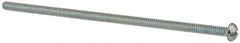 Value Collection - #6-32 UNC, 3-3/4" Length Under Head Slotted Drive Machine Screw - Round Head, Grade 2 Alloy Steel, Zinc-Plated Finish, Without Washer - USA Tool & Supply