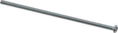Value Collection - #6-32 UNC, 4" Length Under Head Slotted Drive Machine Screw - Round Head, Grade 2 Alloy Steel, Zinc-Plated Finish, Without Washer - USA Tool & Supply