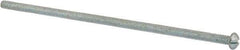 Value Collection - #8-32 UNC, 5" Length Under Head Slotted Drive Machine Screw - Round Head, Grade J82 Steel, Zinc-Plated Finish, Without Washer - USA Tool & Supply