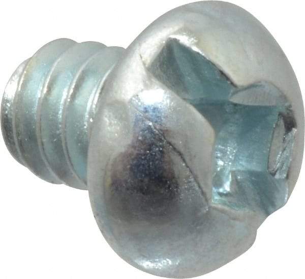 Value Collection - #10-24 UNC, 1/4" Length Under Head Slotted Drive Machine Screw - Round Head, Grade 2 Alloy Steel, Zinc-Plated Finish, Without Washer - USA Tool & Supply
