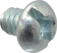 Value Collection - #10-24 UNC, 1/4" Length Under Head Slotted Drive Machine Screw - Round Head, Grade 2 Alloy Steel, Zinc-Plated Finish, Without Washer - USA Tool & Supply