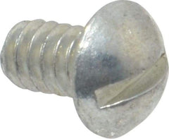 Value Collection - #10-24 UNC, 5/16" Length Under Head Slotted Drive Machine Screw - Round Head, Grade J82 Steel, Zinc-Plated Finish, Without Washer - USA Tool & Supply