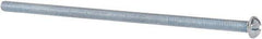 Value Collection - #10-32 UNF, 4-1/2" Length Under Head Slotted Drive Machine Screw - Round Head, Grade J82 Steel, Zinc-Plated Finish, Without Washer - USA Tool & Supply