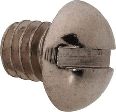 Value Collection - #12-24 UNC, 1/4" Length Under Head Slotted Drive Machine Screw - Round Head, Grade 2 Alloy Steel, Zinc-Plated Finish, Without Washer - USA Tool & Supply