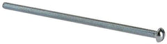Value Collection - 1/4-20 UNC, 6" Length Under Head Slotted Drive Machine Screw - Round Head, Grade 2 Alloy Steel, Zinc-Plated Finish, Without Washer - USA Tool & Supply