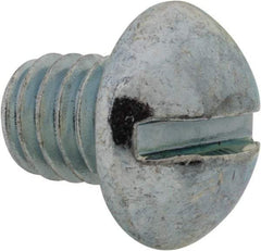 Value Collection - 5/16-18 UNC, 3/8" Length Under Head Slotted Drive Machine Screw - Round Head, Grade J82 Steel, Zinc-Plated Finish, Without Washer - USA Tool & Supply