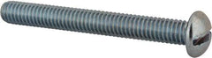 Value Collection - 5/16-18 UNC, 2-3/4" Length Under Head Slotted Drive Machine Screw - Round Head, Grade 2 Alloy Steel, Zinc-Plated Finish, Without Washer - USA Tool & Supply