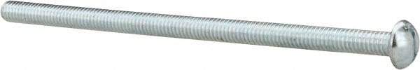 Value Collection - 5/16-18 UNC, 6" Length Under Head Slotted Drive Machine Screw - Round Head, Grade 2 Alloy Steel, Zinc-Plated Finish, Without Washer - USA Tool & Supply
