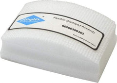AMPLEX - Super Fine Grade, 800 Grit, Diamond Hand Pad - White, 2-1/8" Wide x 3-1/2" Long x 1-1/2" Thick, Coated - USA Tool & Supply