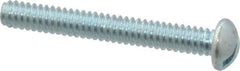 Value Collection - #10-24 UNC, 1-1/2" Length Under Head Slotted Drive Machine Screw - Round Head, Grade 2 Steel, Zinc-Plated Finish, Without Washer - USA Tool & Supply