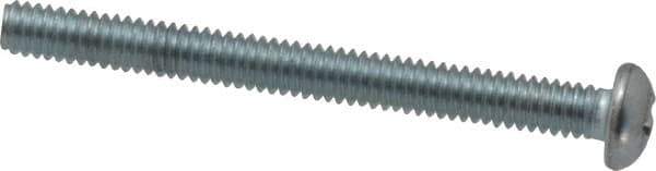 Value Collection - #8-32 UNC, 1-3/4" Length Under Head Phillips Drive Machine Screw - Round Head, Grade 2 Steel, Zinc-Plated Finish, Without Washer - USA Tool & Supply