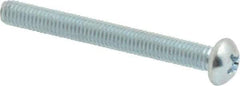 Value Collection - #10-32 UNF, 1-3/4" Length Under Head Phillips Drive Machine Screw - Round Head, Grade 2 Steel, Zinc-Plated Finish, Without Washer - USA Tool & Supply