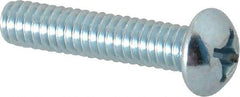 Value Collection - #12-24 UNC, 1" Length Under Head Phillips Drive Machine Screw - Round Head, Grade J82 Steel, Zinc-Plated Finish, Without Washer - USA Tool & Supply