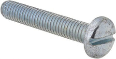 Value Collection - M6x1.00, 35mm Length Under Head Slotted Drive Machine Screw - Pan Head, Grade 4.8 Steel, Zinc-Plated Finish, Without Washer - USA Tool & Supply