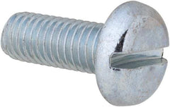 Value Collection - M8x1.25, 20mm Length Under Head Slotted Drive Machine Screw - Pan Head, Grade 4.8 Steel, Zinc-Plated Finish, Without Washer - USA Tool & Supply