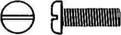 Value Collection - M2x0.40 Metric Coarse, 8mm Length Under Head Slotted Drive Machine Screw - Pan Head, Grade 316 & A4 Stainless Steel, Uncoated, Without Washer - USA Tool & Supply