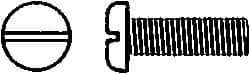 Value Collection - M8x1.25 Metric Coarse, 10mm Length Under Head Slotted Drive Machine Screw - Pan Head, Grade 18-8 & A2 Stainless Steel, Uncoated, Without Washer - USA Tool & Supply