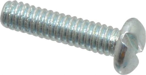 Value Collection - #2-56 UNC, 3/8" Length Under Head Slotted Drive Machine Screw - Pan Head, Grade J82 Steel, Zinc-Plated Finish, Without Washer - USA Tool & Supply