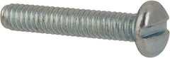 Value Collection - #2-56 UNC, 1/2" Length Under Head Slotted Drive Machine Screw - Pan Head, Grade J82 Steel, Zinc-Plated Finish, Without Washer - USA Tool & Supply