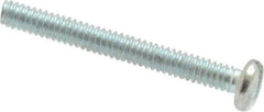 Value Collection - #2-56 UNC, 3/4" Length Under Head Slotted Drive Machine Screw - Pan Head, Grade J82 Steel, Zinc-Plated Finish, Without Washer - USA Tool & Supply