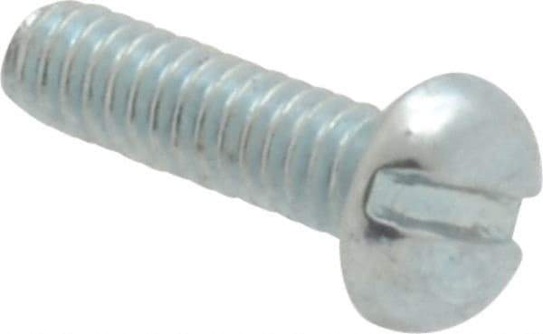 Value Collection - #3-48 UNC, 3/8" Length Under Head Slotted Drive Machine Screw - Pan Head, Grade J82 Steel, Zinc-Plated Finish, Without Washer - USA Tool & Supply