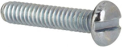 Value Collection - #3-48 UNC, 1/2" Length Under Head Slotted Drive Machine Screw - Pan Head, Grade J82 Steel, Zinc-Plated Finish, Without Washer - USA Tool & Supply