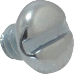 Value Collection - #4-40 UNC, 1/8" Length Under Head Slotted Drive Machine Screw - Pan Head, Grade 2 Steel, Zinc-Plated Finish, Without Washer - USA Tool & Supply