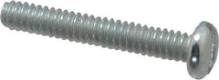 Value Collection - #4-40 UNC, 3/4" Length Under Head Slotted Drive Machine Screw - Pan Head, Grade J82 Steel, Zinc-Plated Finish, Without Washer - USA Tool & Supply