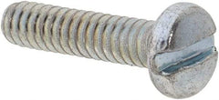 Value Collection - #6-32 UNC, 5/8" Length Under Head Slotted Drive Machine Screw - Pan Head, Grade 2 Steel, Zinc-Plated Finish, Without Washer - USA Tool & Supply