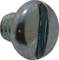 Value Collection - #8-32 UNC, 3/16" Length Under Head Slotted Drive Machine Screw - Pan Head, Grade J82 Steel, Zinc-Plated Finish, Without Washer - USA Tool & Supply