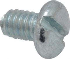 Value Collection - #8-32 UNC, 1/4" Length Under Head Slotted Drive Machine Screw - Pan Head, Grade 2 Steel, Zinc-Plated Finish, Without Washer - USA Tool & Supply