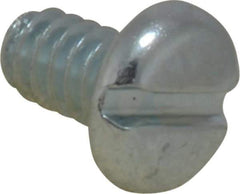 Value Collection - #10-24 UNC, 5/16" Length Under Head Slotted Drive Machine Screw - Pan Head, Grade J82 Steel, Zinc-Plated Finish, Without Washer - USA Tool & Supply