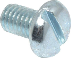 Value Collection - #10-32 UNF, 5/16" Length Under Head Slotted Drive Machine Screw - Pan Head, Grade J82 Steel, Zinc-Plated Finish, Without Washer - USA Tool & Supply