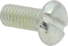Value Collection - #10-32 UNF, 7/16" Length Under Head Slotted Drive Machine Screw - Pan Head, Grade J82 Steel, Zinc-Plated Finish, Without Washer - USA Tool & Supply